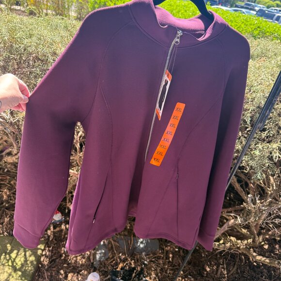 32 Degree Heat Purple Zip Front Jacket Athletic Wear Women's XXL NWT - Picture 2 of 14